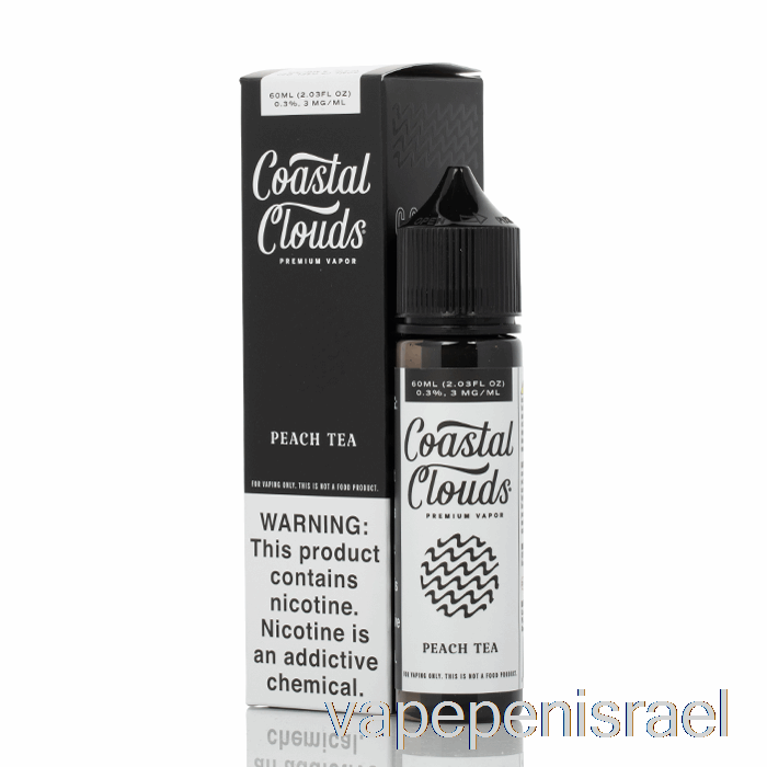 חד פעמי Vape Israel Peach Tea - Coastal Clouds Co. - 60 מ"ל 0 מ"ג